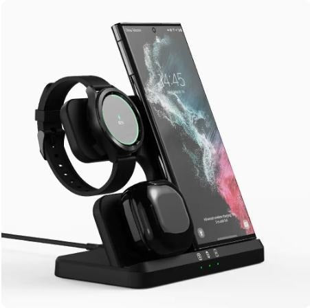 Wireless Charger 3 in 1 Mobile Phone Headphone Charging Stand